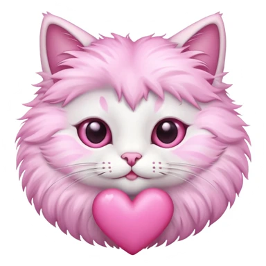 Cat with pink heart sticker