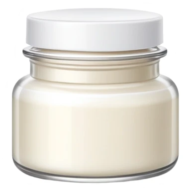 Skincare cream jar with safety seal sticker