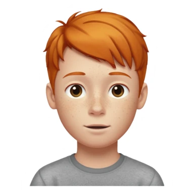 ginger boy with straight hair lifted upwards sticker