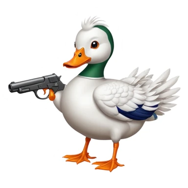 Duck with a gun sticker