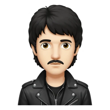 Phil Lynott with long dark brown hair sticker