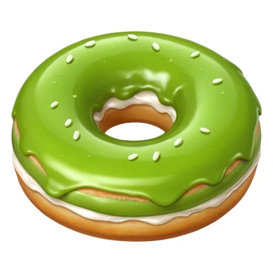 green apple donut sticker