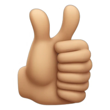 Thumbs up realistic sticker