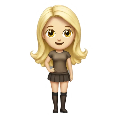 blonde girl in thighhighs sticker