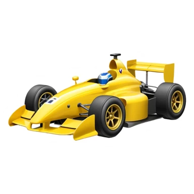 yellow Formula car sticker