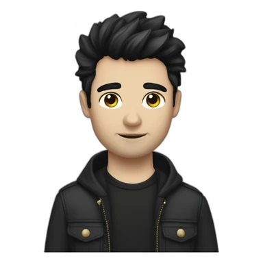 Spencer Kelly Loveless with dark hair sticker