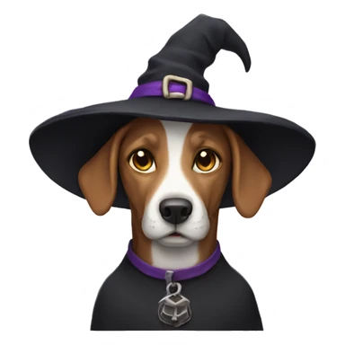 Dog witch  sticker