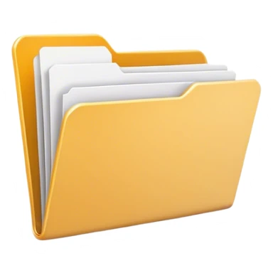 A minimalist open folder with tiny, suggesting a space ready to be filled. maintaining a clean and modern look. Flat UI illustration, digital art, empty state design, neutral background. sticker