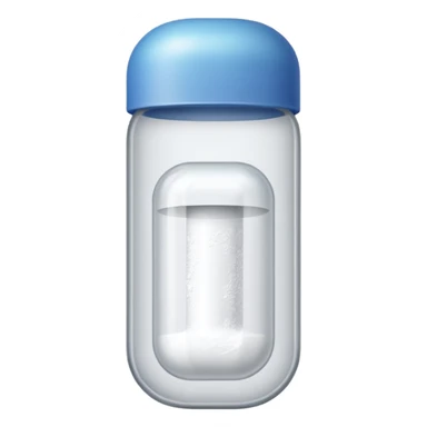 clear capsule filled with white powder sticker