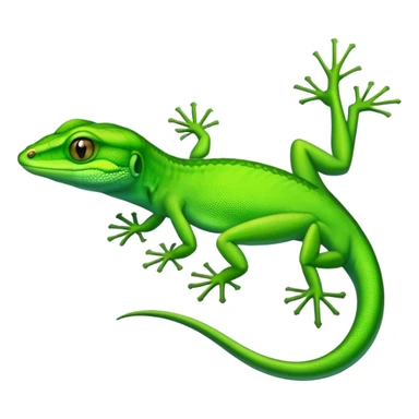 Realistic green anole lizard sticker