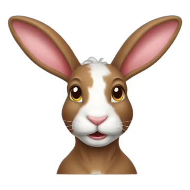 rabbit on a bull sticker