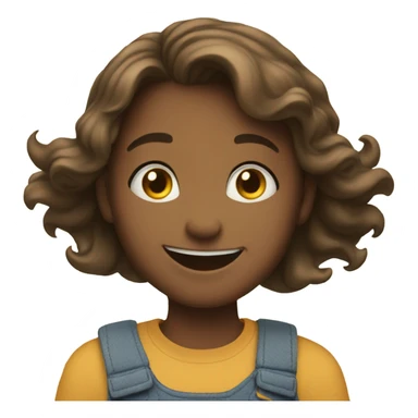 happy girl with boys sticker