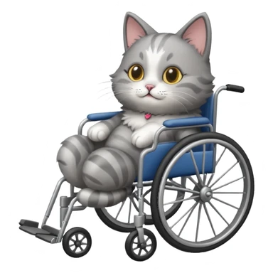 kot na wózku inwalidzkim  sticker