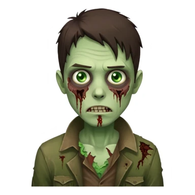 pretty brunette zombie man sticker