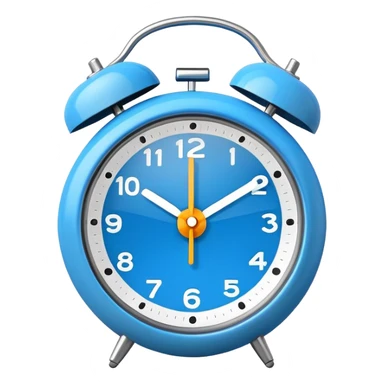 alarm clock blue sticker