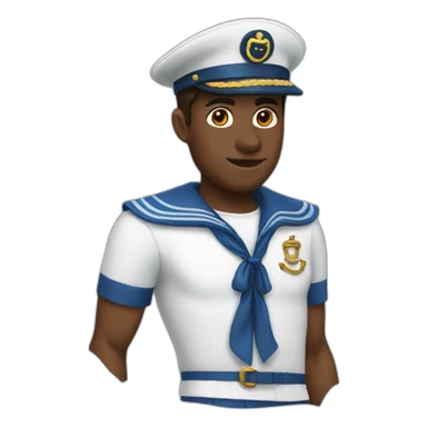Blue sailor sticker