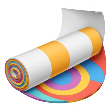 a poster, rolled up vertically sticker