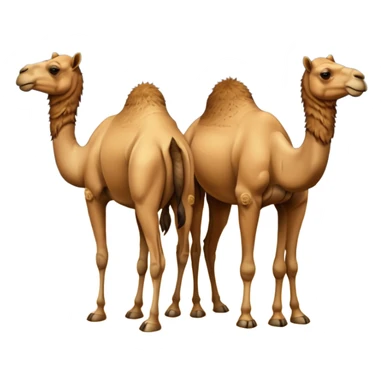 High resolution camels without fur sticker