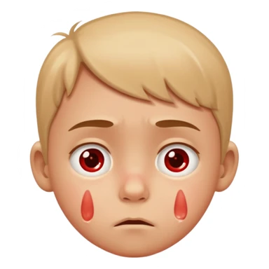 Sniffling snotty face sticker