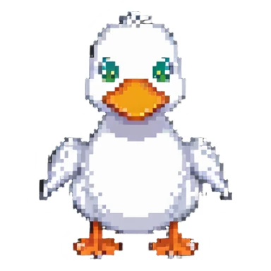 yellow duck with orange beak sticker