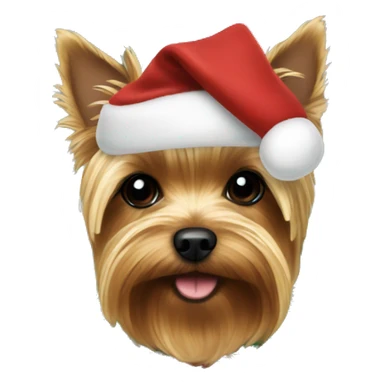 Yorkie in Christmas sweater sticker