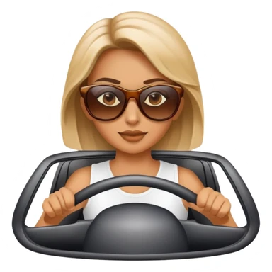 Woman driving fast sticker