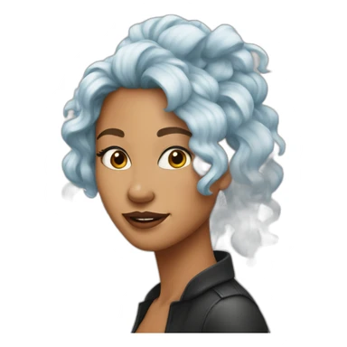 Chanteuse ice-spice au cheveux roux sticker
