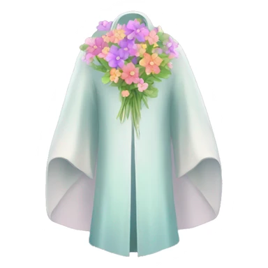 empty crystal magical robes covered with flowers sticker