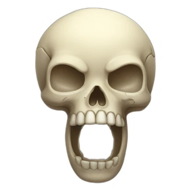 Cute kawai happy male skull sticker