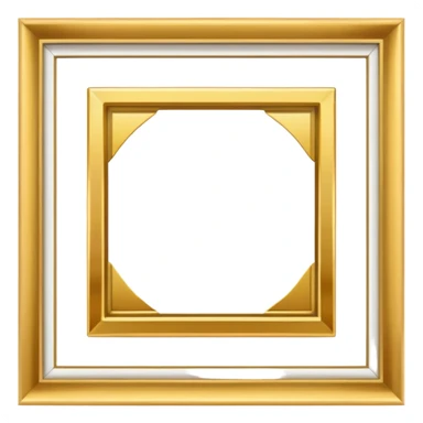 empty Square gold frame sticker