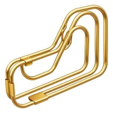 one gold paper clip sticker