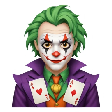 crazy colorful human jolly joker from poker, medieval, vintage sticker