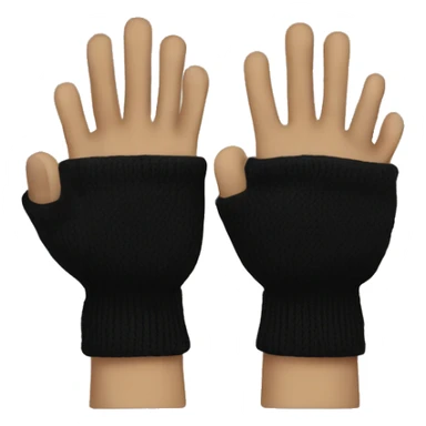 Black fingerless gloves sticker