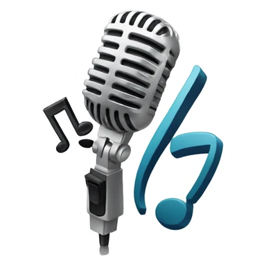 microphone and music note sticker