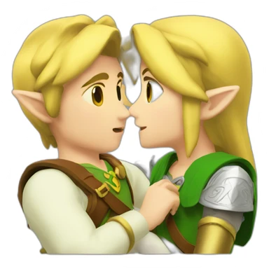 Zelda kiss link sticker