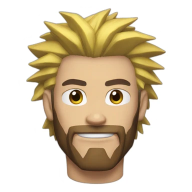 All Might with a brown beard sticker