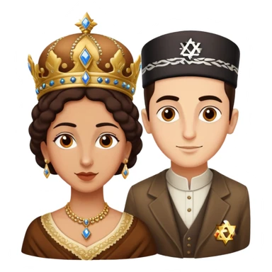 Amina a Turkish queen and Dan a Jewish boy sticker