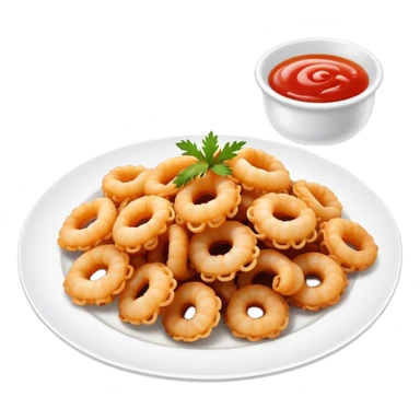 Fried squid Greek snack sticker