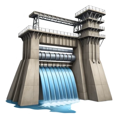 hydroelectric power station sticker