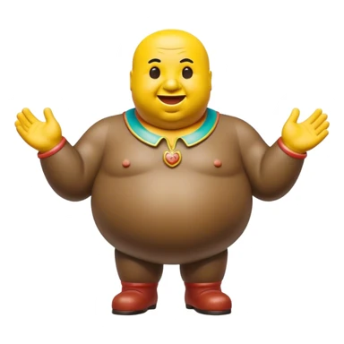 Cinematic Realistic Botero Sculpture Pop Culture Emoji, featuring an exaggerated, whimsical portrayal inspired by the famed sculptor rendered with dynamic textures and vibrant, artistic lighting. sticker