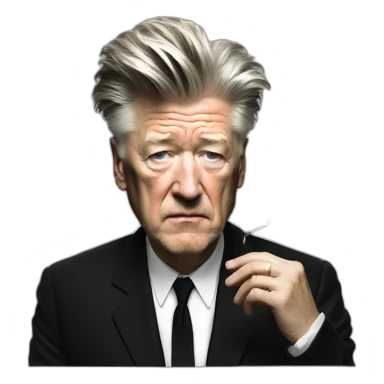 David Lynch smoking cigarettes sticker