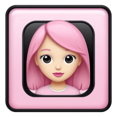 pink girly framed photos of something girly sticker