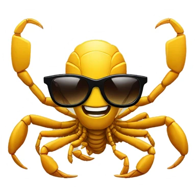 Scorpion with sunglasses sticker
