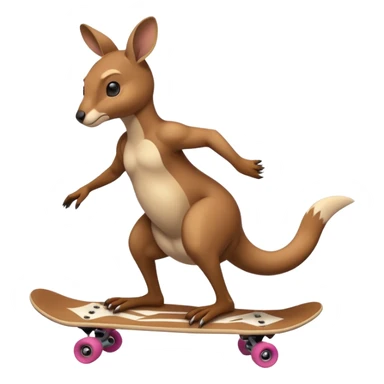 Kangaroo Skateboard  sticker