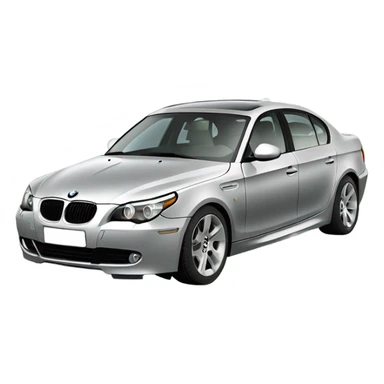 BMW e60 530d silver with gold disks  sticker