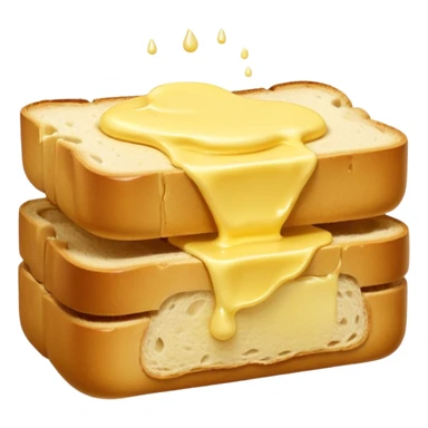 jacquemus handbag in the form of butter that melts on a piece of bread sticker