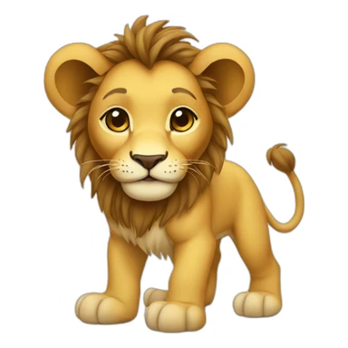 lion baby with legs sticker