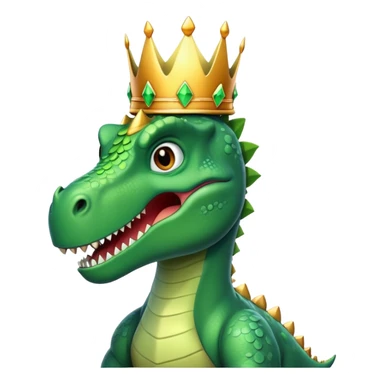 Dinosaur with a crown  sticker