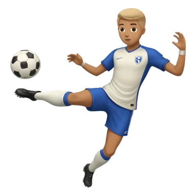 soccer player kicking a ball sticker