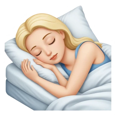 a woman sleeping in a bed sticker